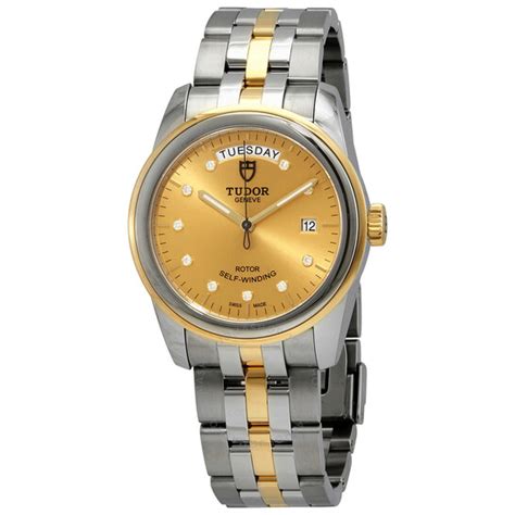 Tudor Glamour Day Date Automatic Diamond Gold Dial 39 mm 